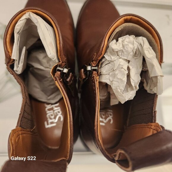 Franco Sarto "Linc" Brown Leather Booties. NIB. Size 6.5 - Picture 7 of 14